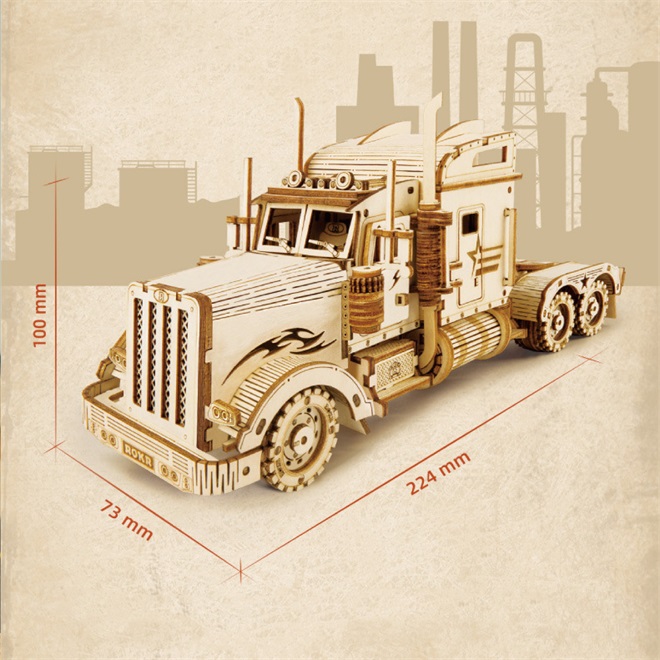 Super Wooden Mechanical Model Puzzle Set