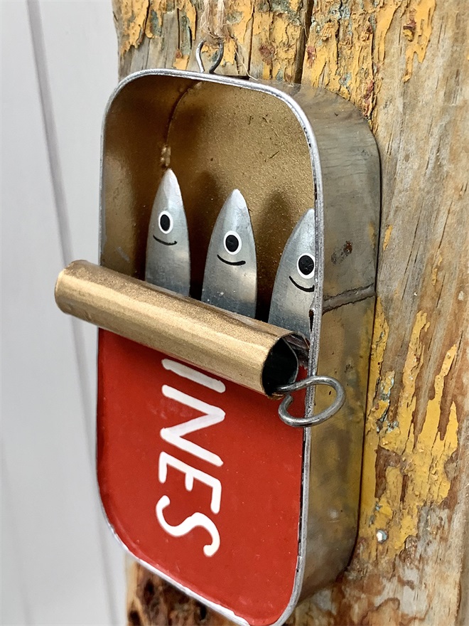 Tin of Sardines Fish Hanging Decoration Ornament