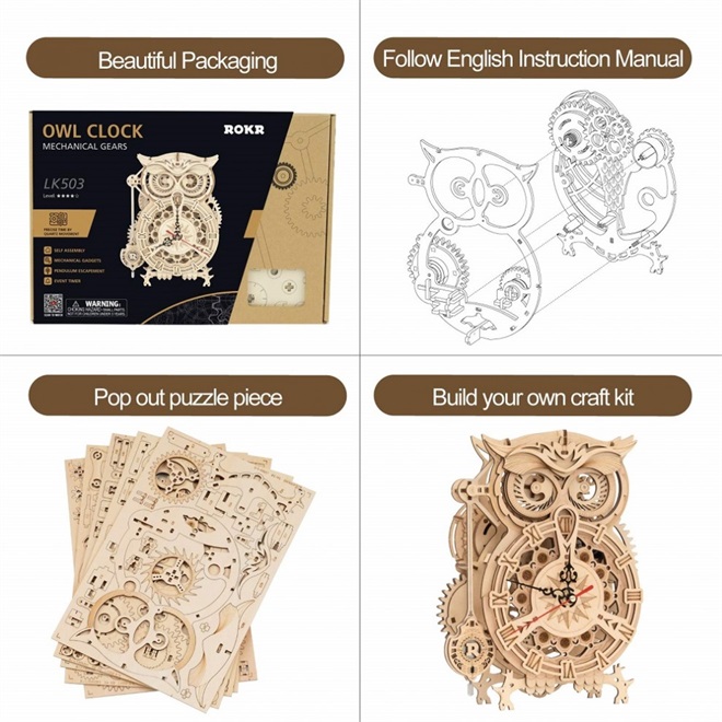 Super Wooden Mechanical Model Puzzle Set