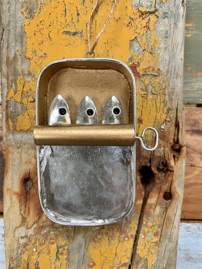 Tin of Sardines Fish Hanging Decoration Ornament