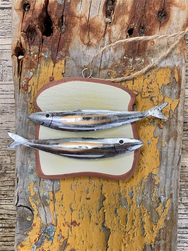 Tin of Sardines Fish Hanging Decoration Ornament