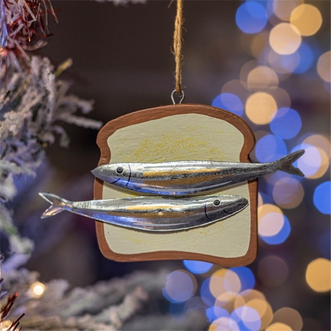 Tin of Sardines Fish Hanging Decoration Ornament