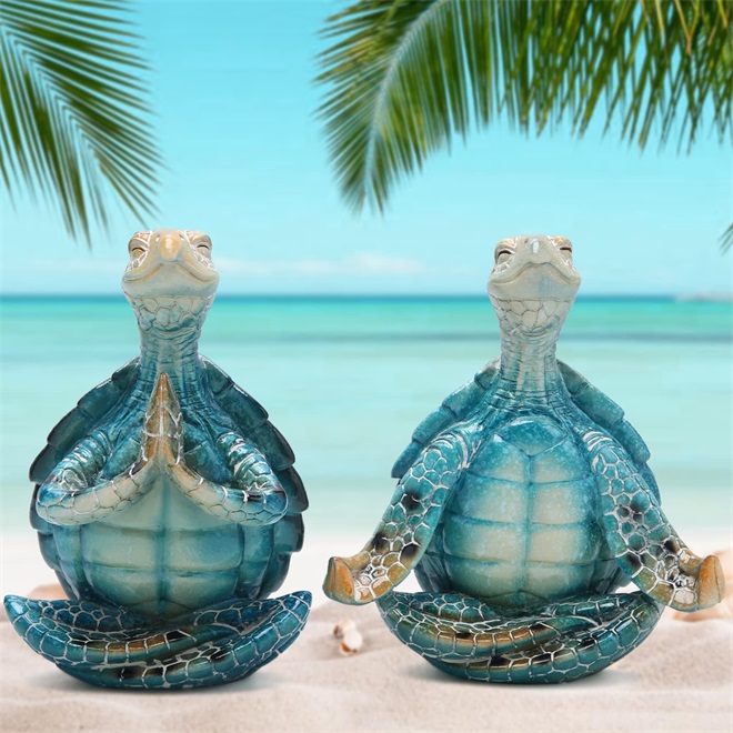 Meditation Yoga Turtle Figurine For Spiritual Garden🐢