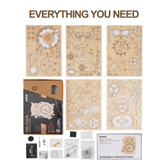 Super Wooden Mechanical Model Puzzle Set