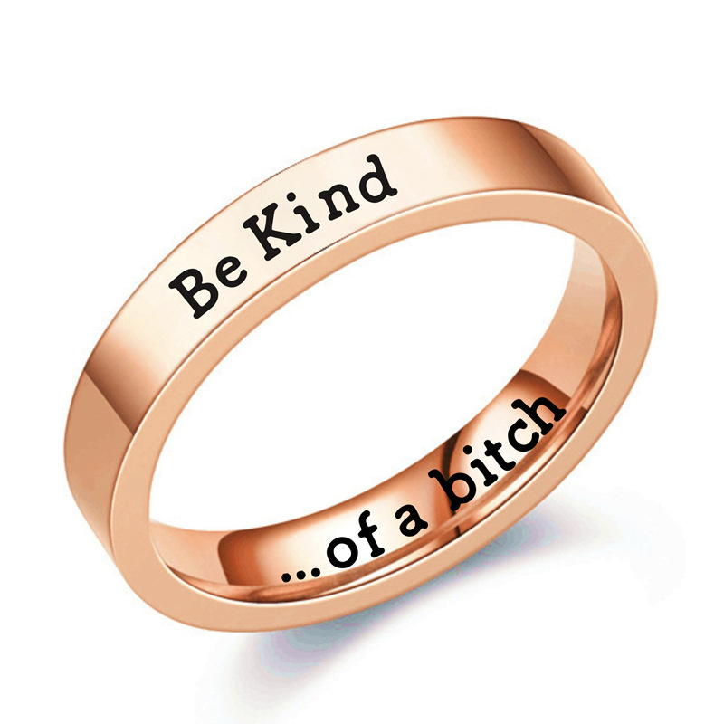 🎉40% OFF for New Year🎇Be Kind...of a b**** Mantra Ring
