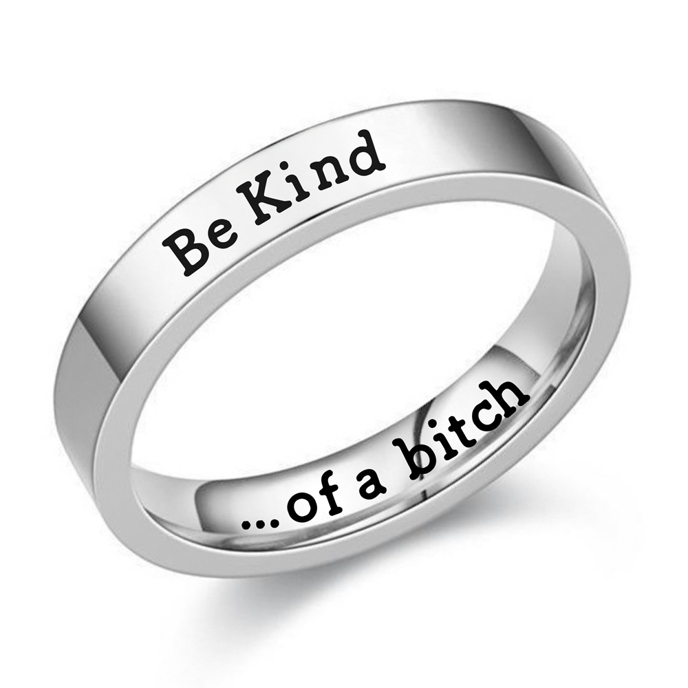🎉40% OFF for New Year🎇Be Kind...of a b**** Mantra Ring