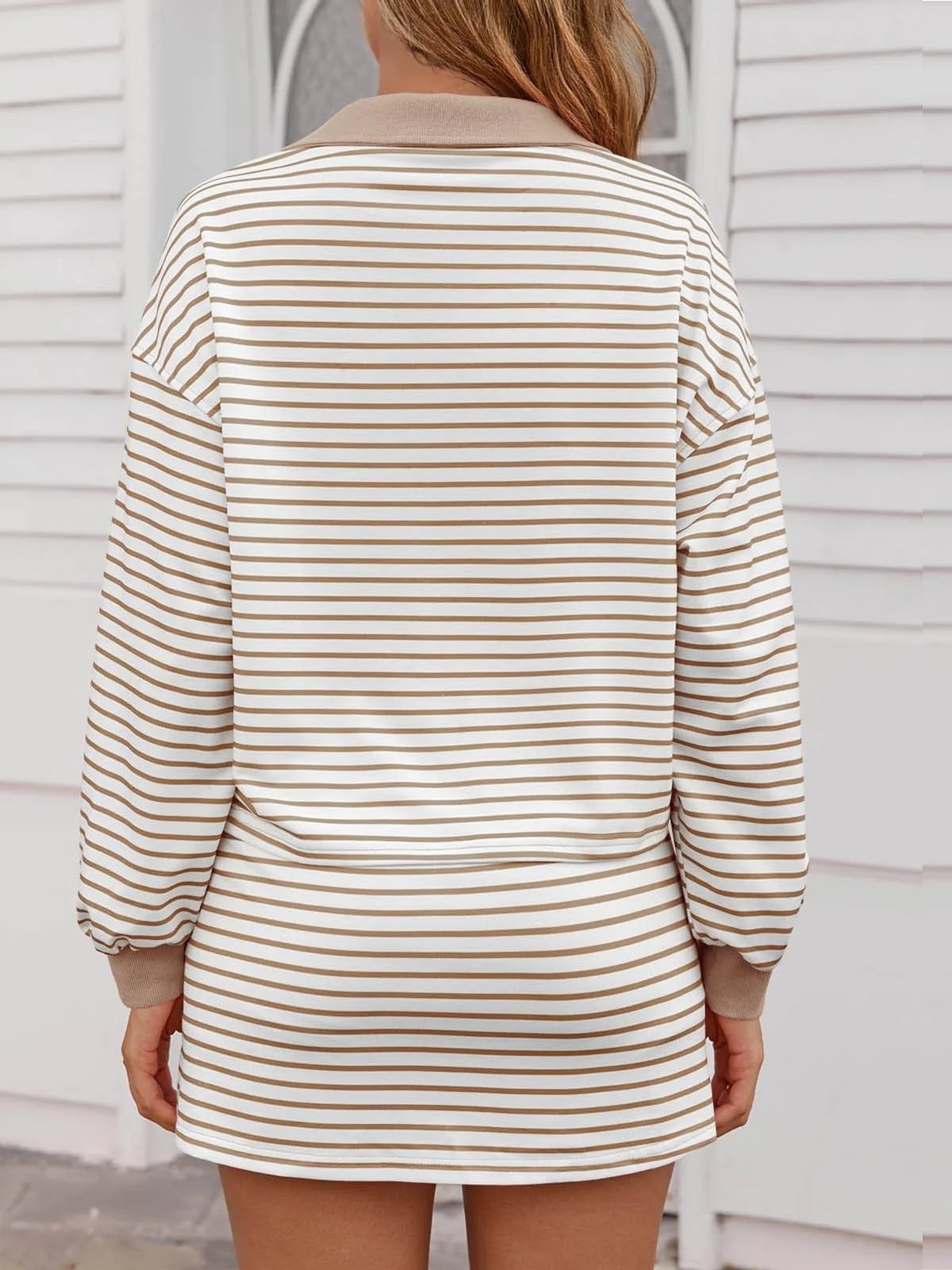 Women's Casual Striped Two-Piece Set