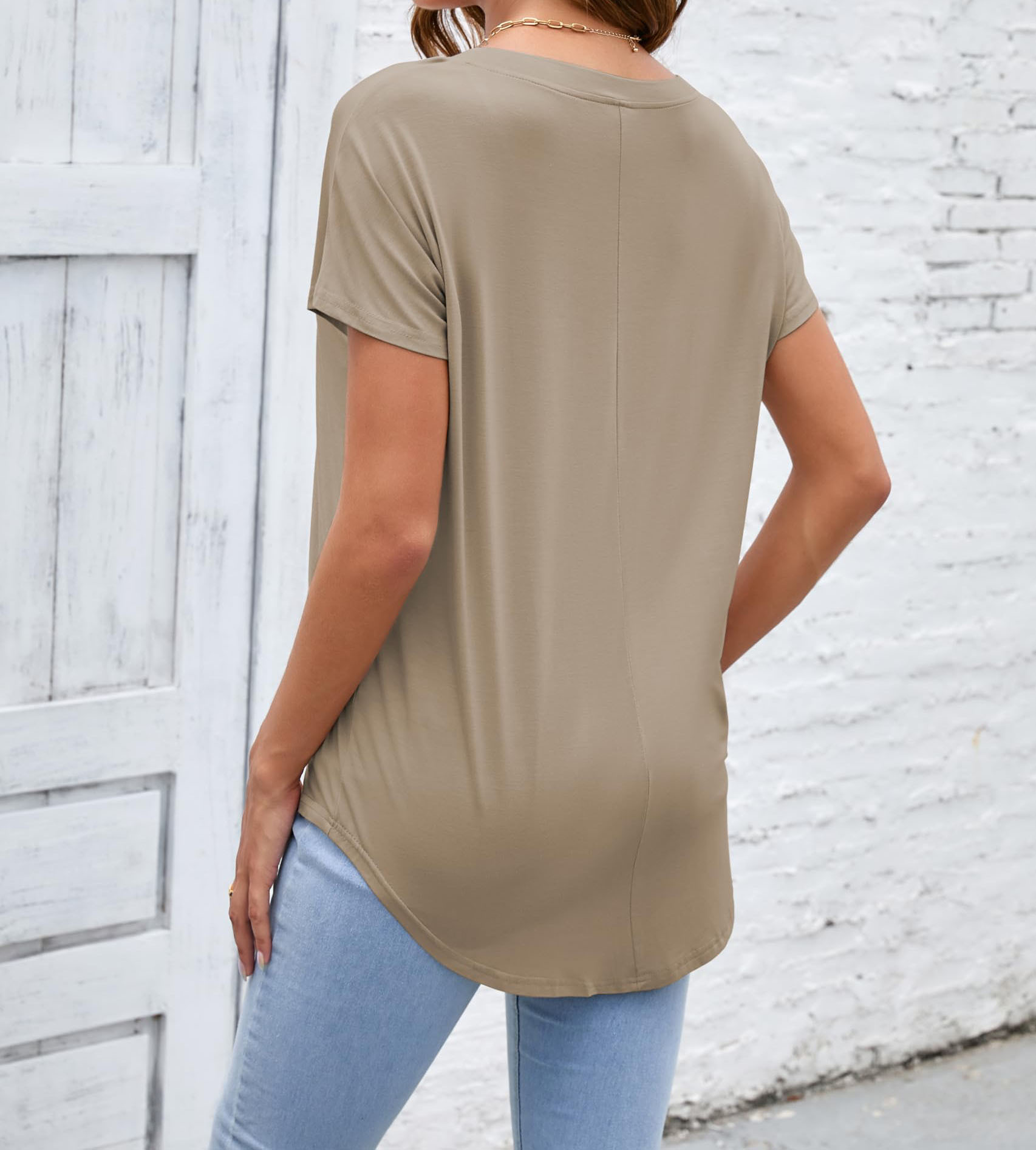 V Neck Women's Basic Casual Tee（Buy 3 Free Shipping）