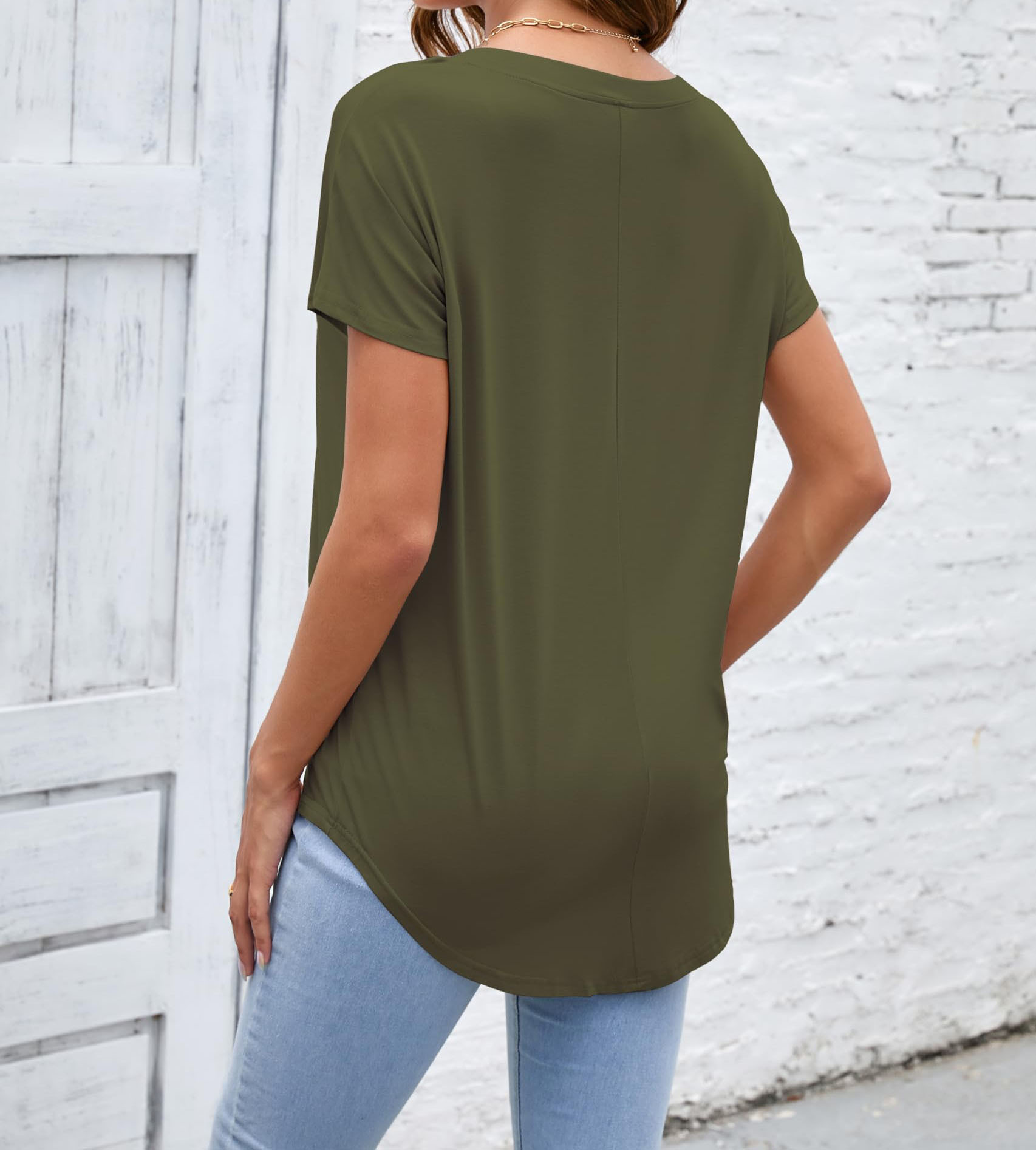 V Neck Women's Basic Casual Tee（Buy 3 Free Shipping）