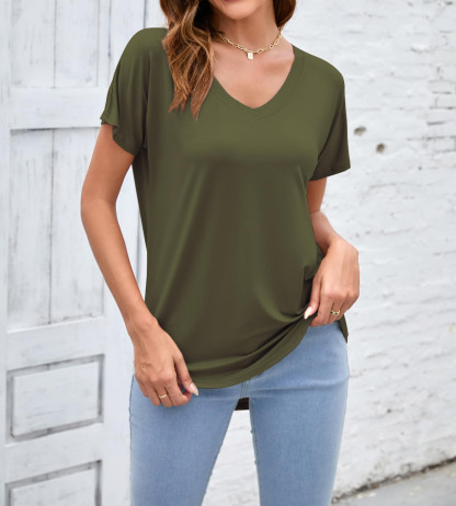 V Neck Women's Basic Casual Tee（Buy 3 Free Shipping）