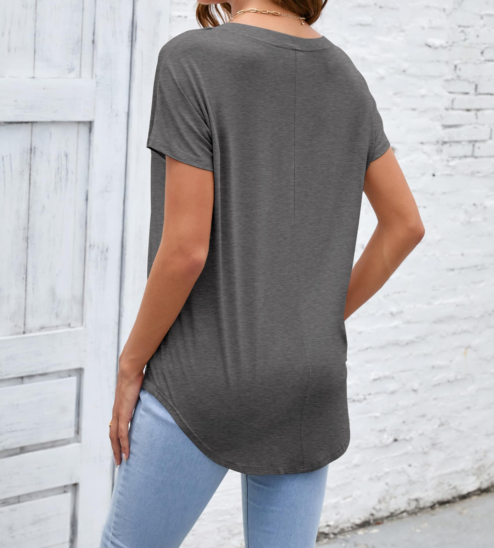 V Neck Women's Basic Casual Tee（Buy 3 Free Shipping）