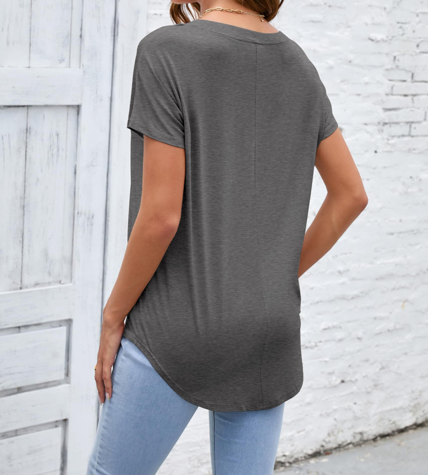 V Neck Women's Basic Casual Tee（Buy 3 Free Shipping）