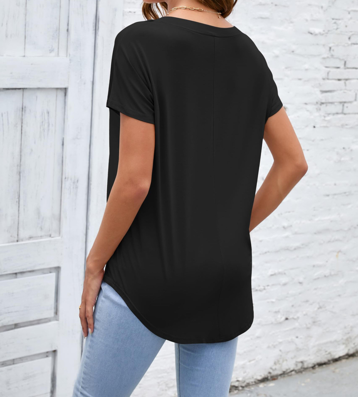V Neck Women's Basic Casual Tee（Buy 3 Free Shipping）