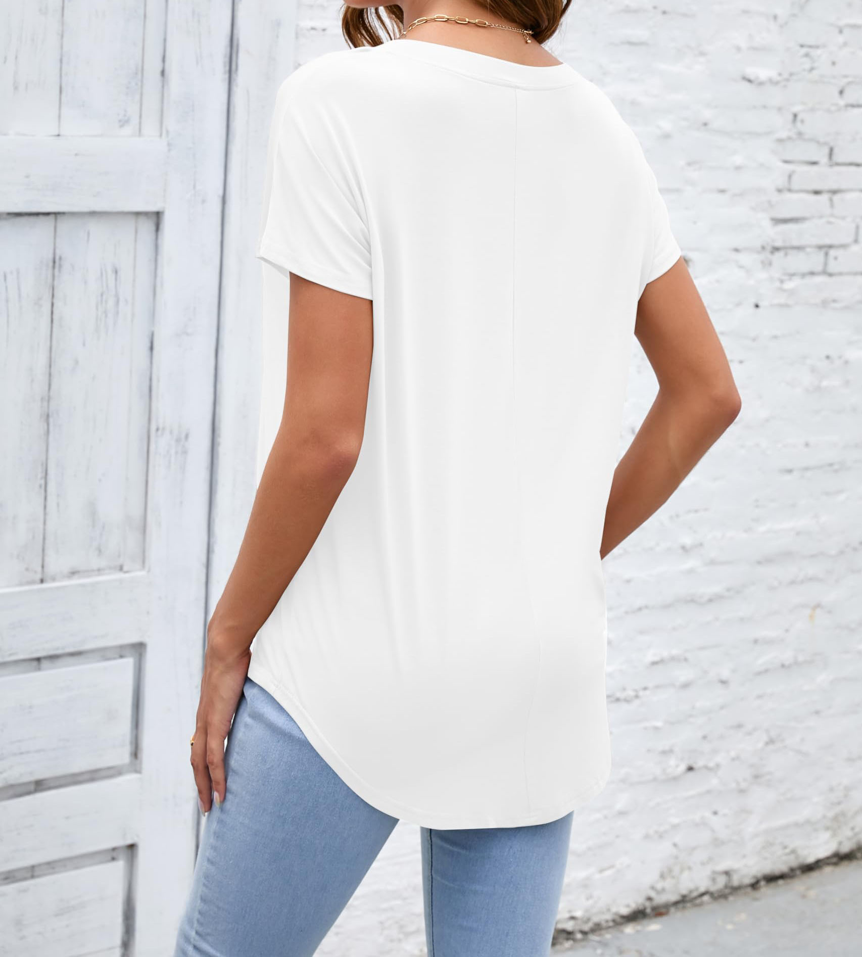 V Neck Women's Basic Casual Tee（Buy 3 Free Shipping）