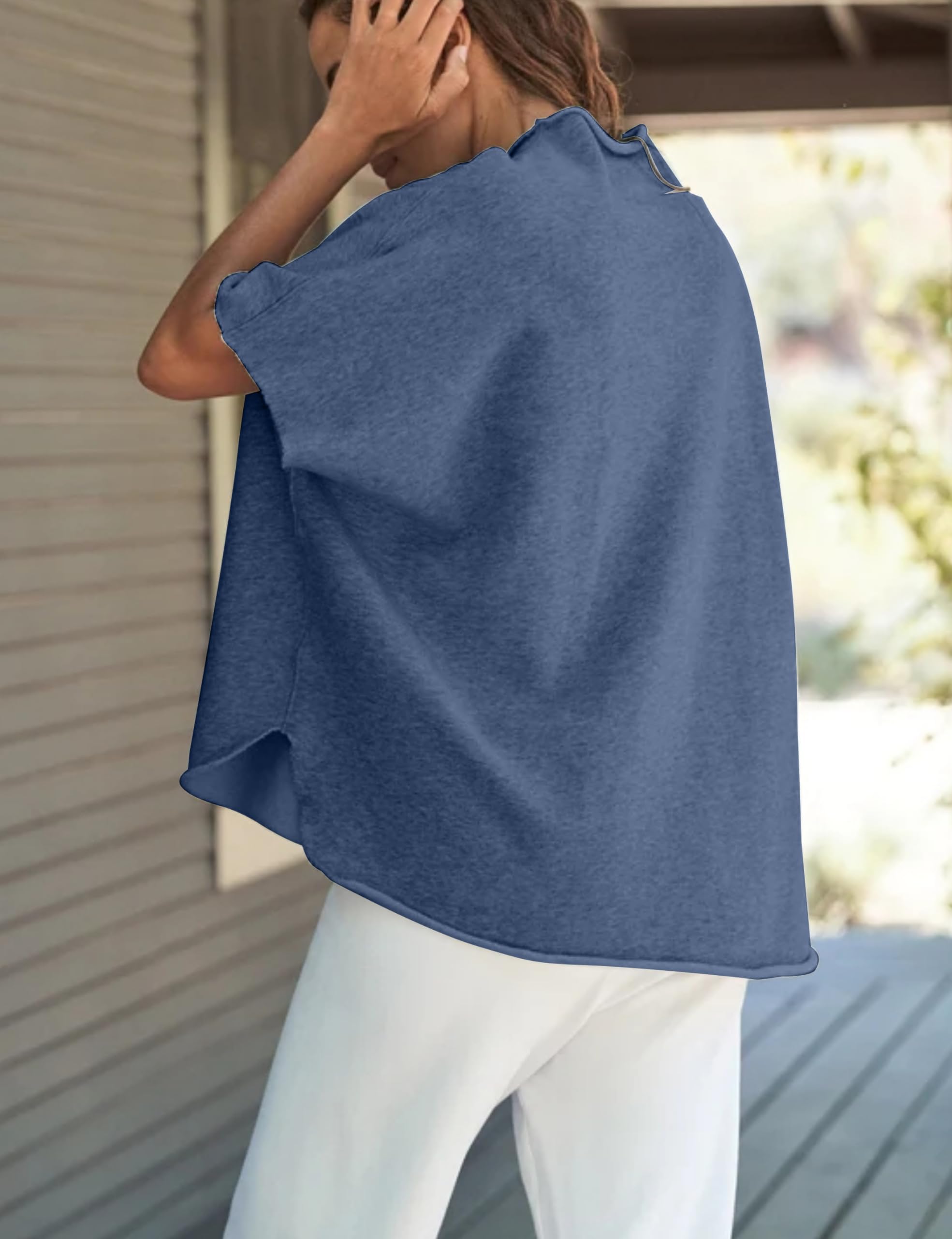 Women's Funnel Neck 3/4 Batwing Sleeve Pullover(Buy 3 Free Shipping)