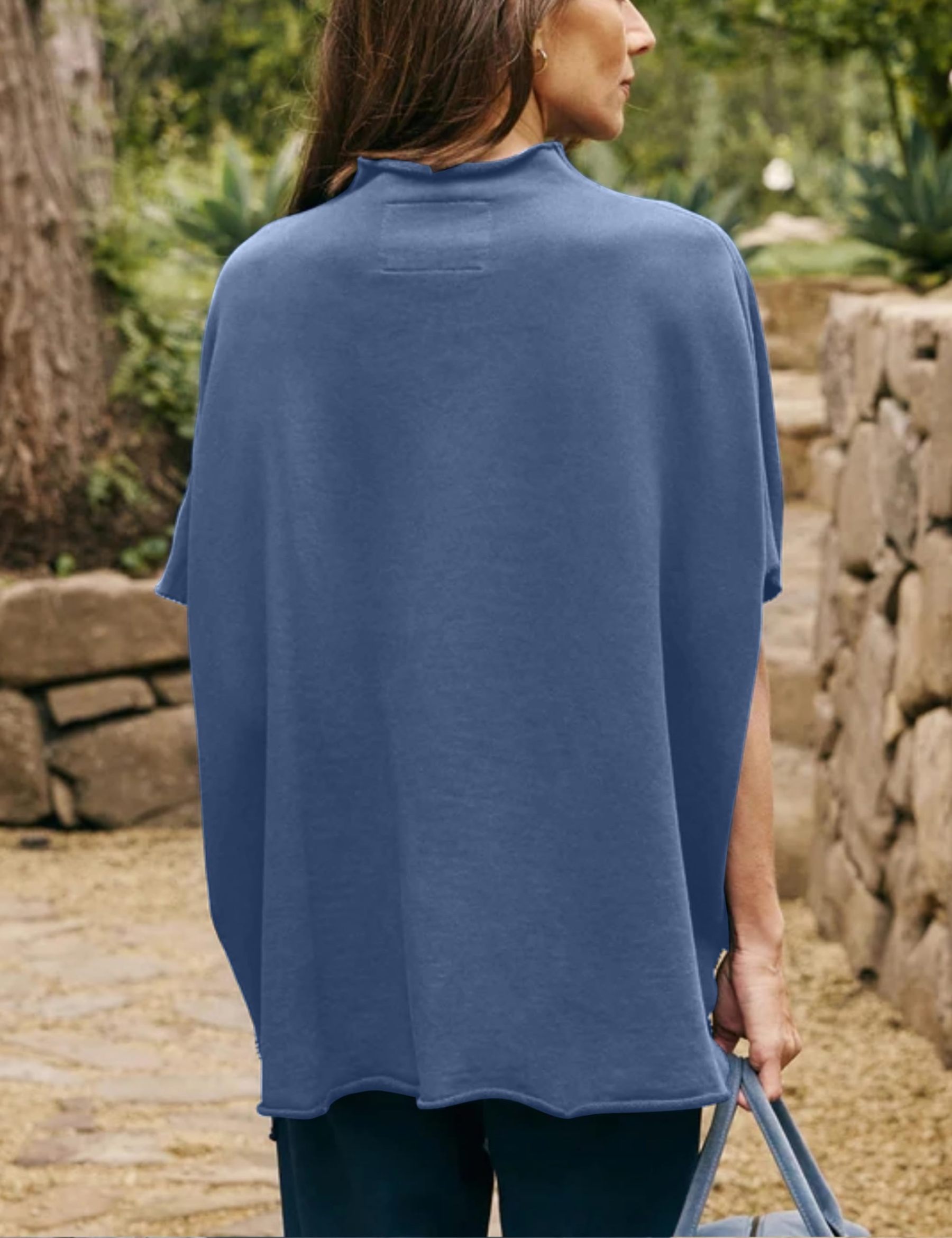 Women's Funnel Neck 3/4 Batwing Sleeve Pullover(Buy 3 Free Shipping)