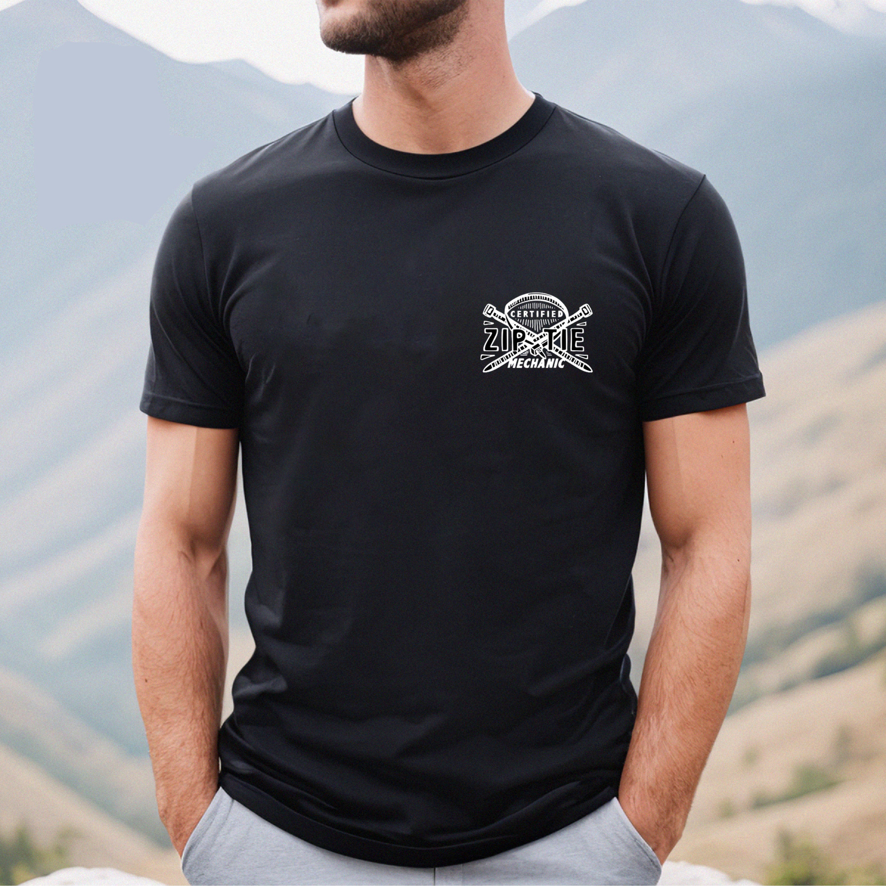 CERTIFIED ZIPTIE MECHANIC 🔧 – Men's T Shirt (Buy 3 Free Shipping)