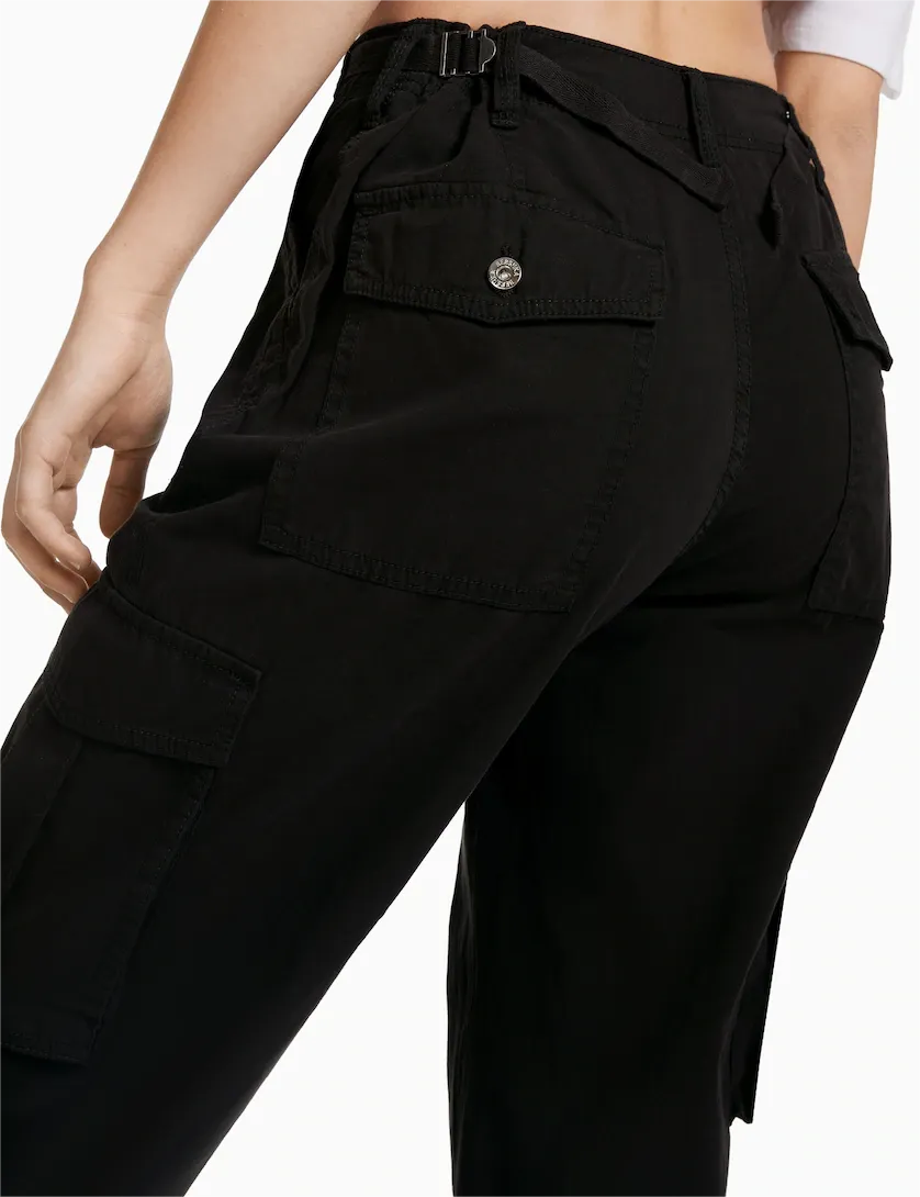 Adjustable Straight Fit Cargo Pants (Buy 2 Free Shipping)-Pink Laura