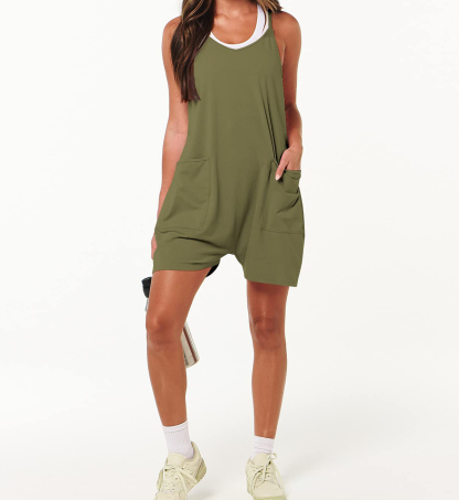 Women's Spaghetti Strap Short Jumpsuit With Pockets(Buy 2 Free Shipping)