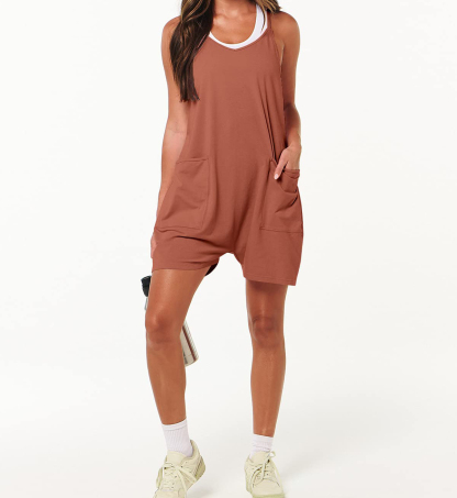 Women's Spaghetti Strap Short Jumpsuit With Pockets(Buy 2 Free Shipping)