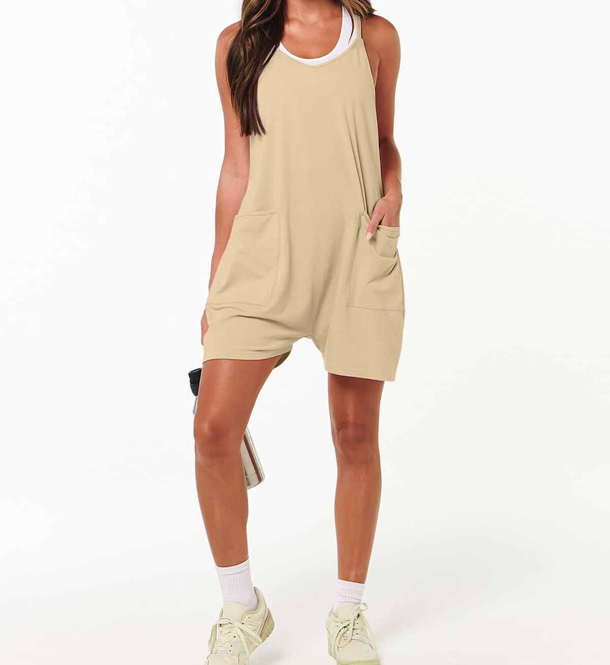 Women's Spaghetti Strap Short Jumpsuit With Pockets(Buy 2 Free Shipping)