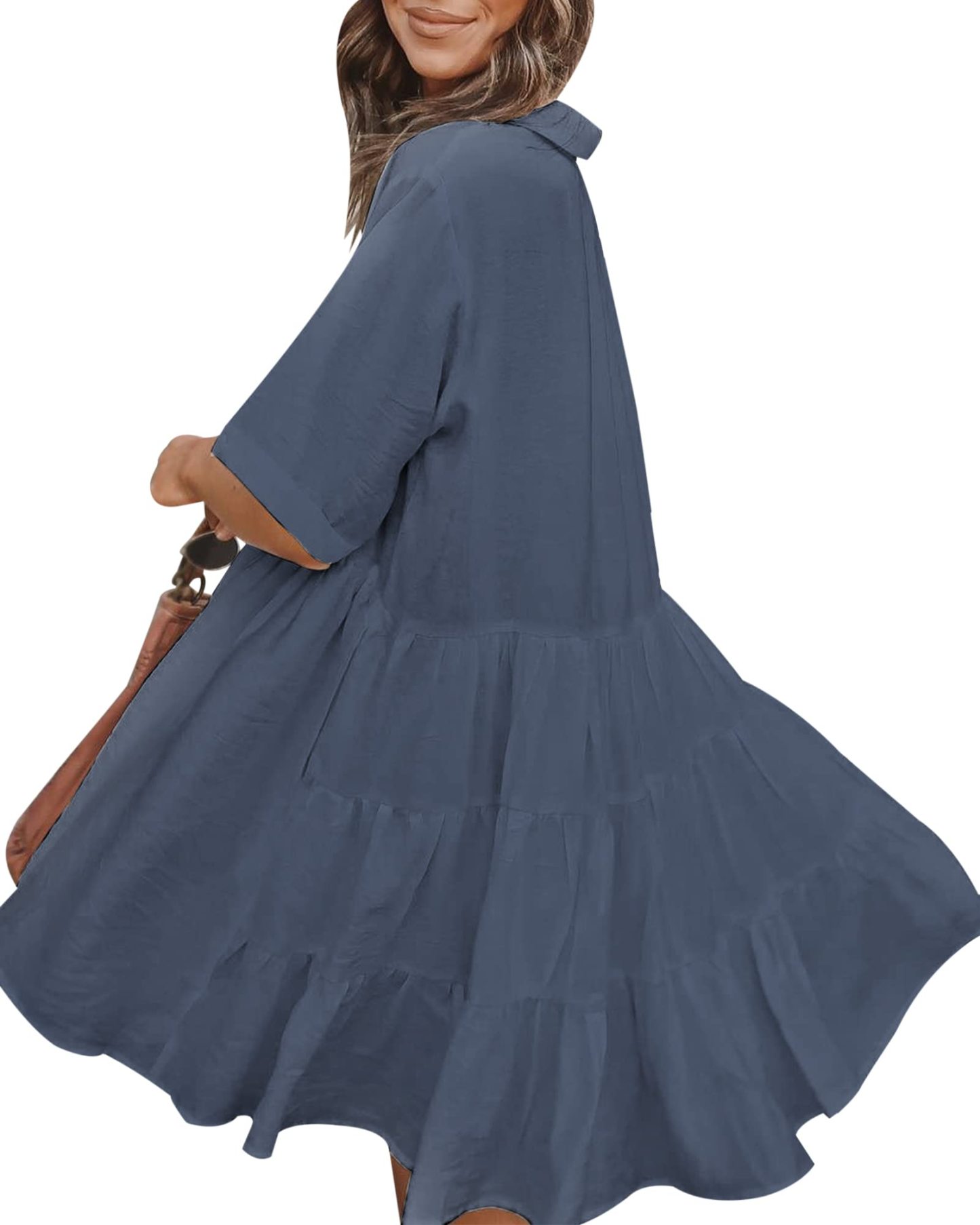 Women's Babydoll Button Dress With Pockets(Buy 2 Free Shipping)