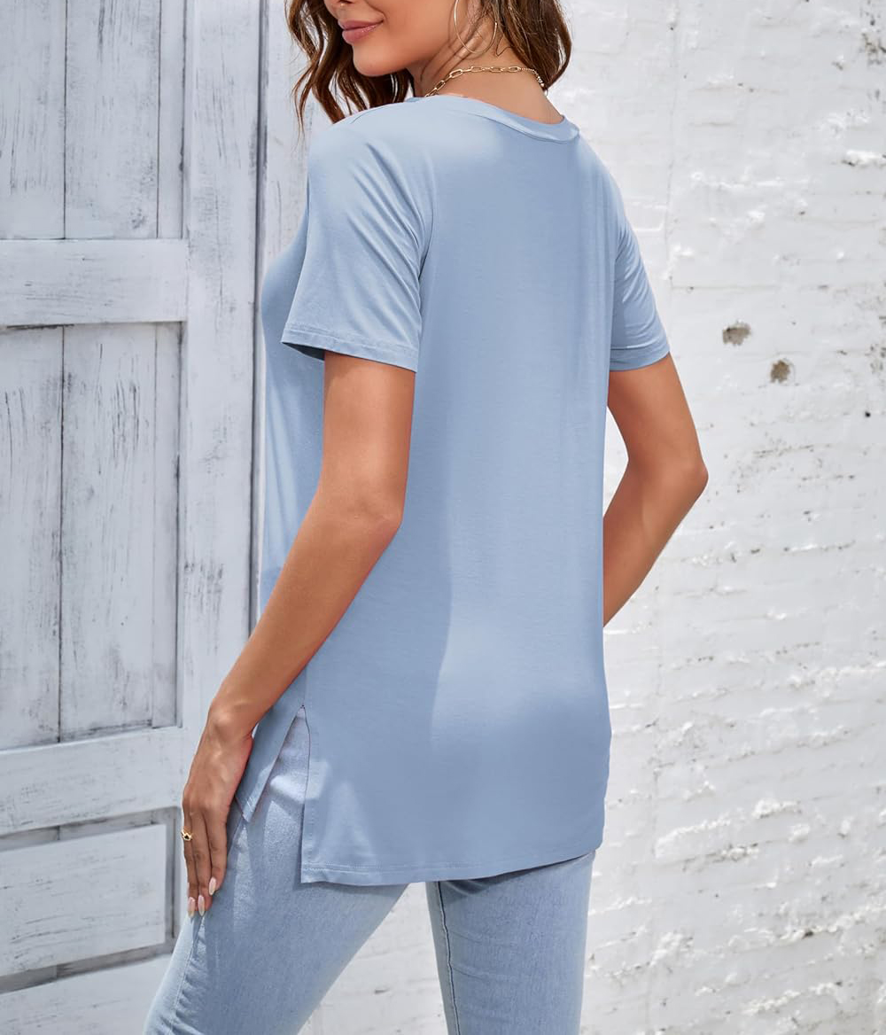 Summer Women's Casual Side Slit T-Shirt（Buy 3 Free Shipping）