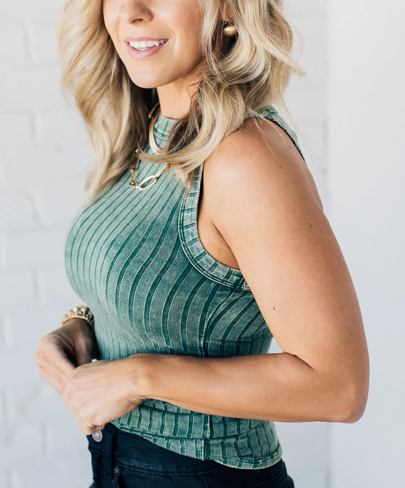 Women's Ribbed Washed Tank Top（Buy 3 Free Shipping）