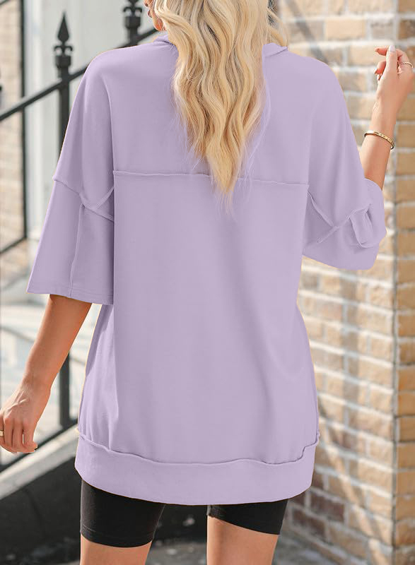 Women's Casual Short Sleeve Henley Neck T-Shirt(Buy 2 Free Shipping)