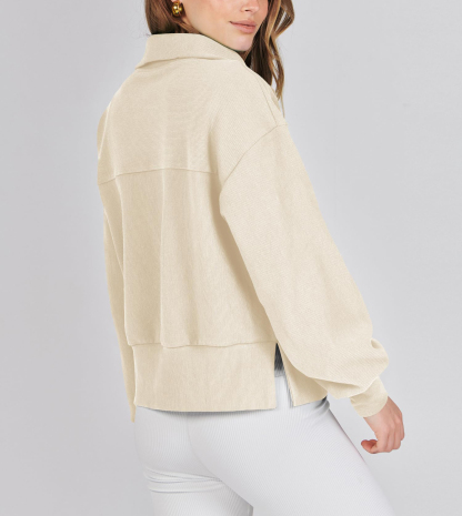 Women's Half Zip Cropped Sweatshirt(Buy 2 Free Shipping)