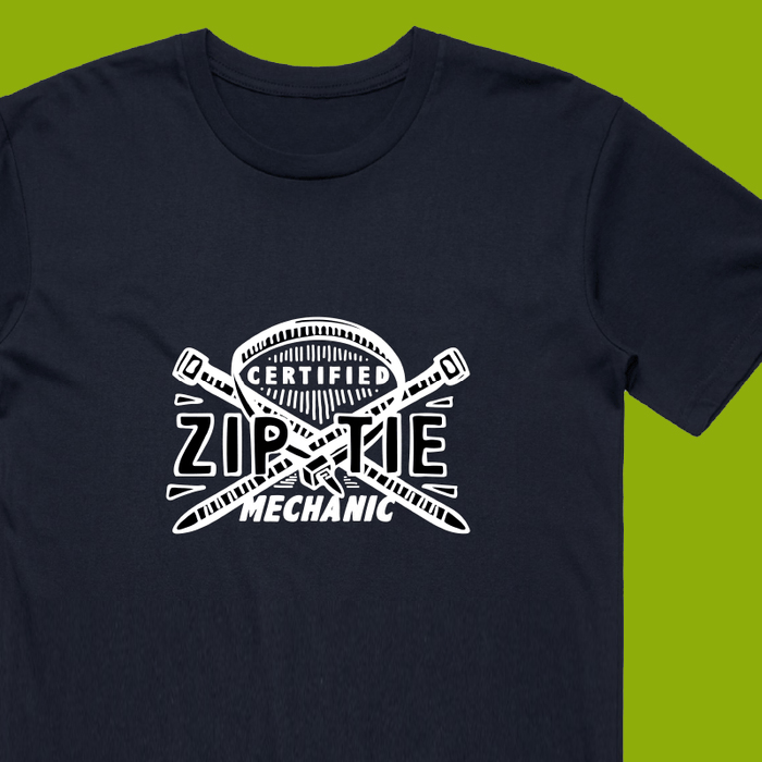 CERTIFIED ZIPTIE MECHANIC 🔧 – Men's T Shirt (Buy 3 Free Shipping)