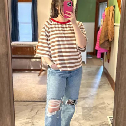 NEW💥Tops for Women Striped 2024 Fashion T Shirts(Buy 2 Free Shipping)