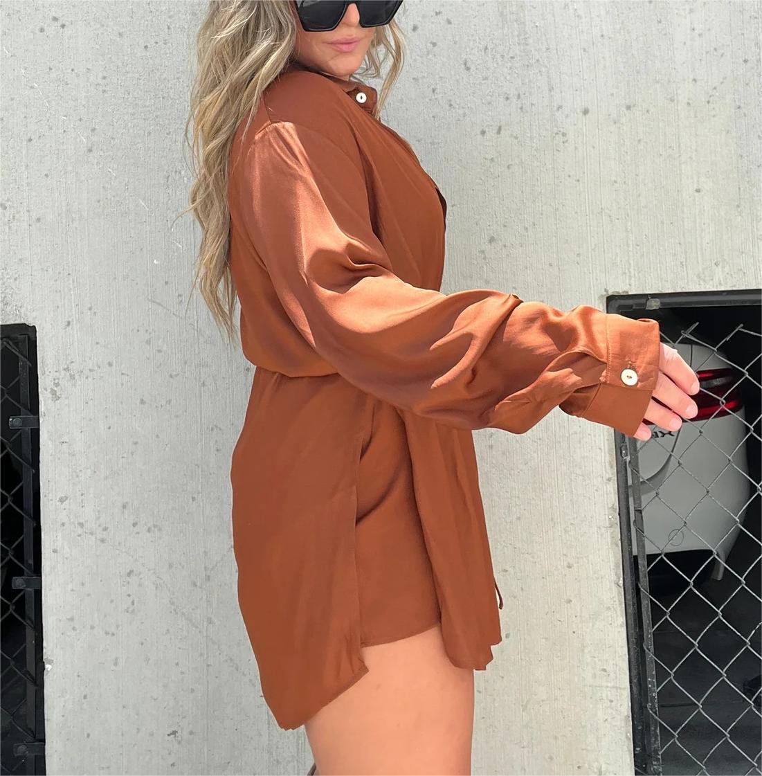 Satin Nights Romper Dress(Buy 2 Free Shipping)