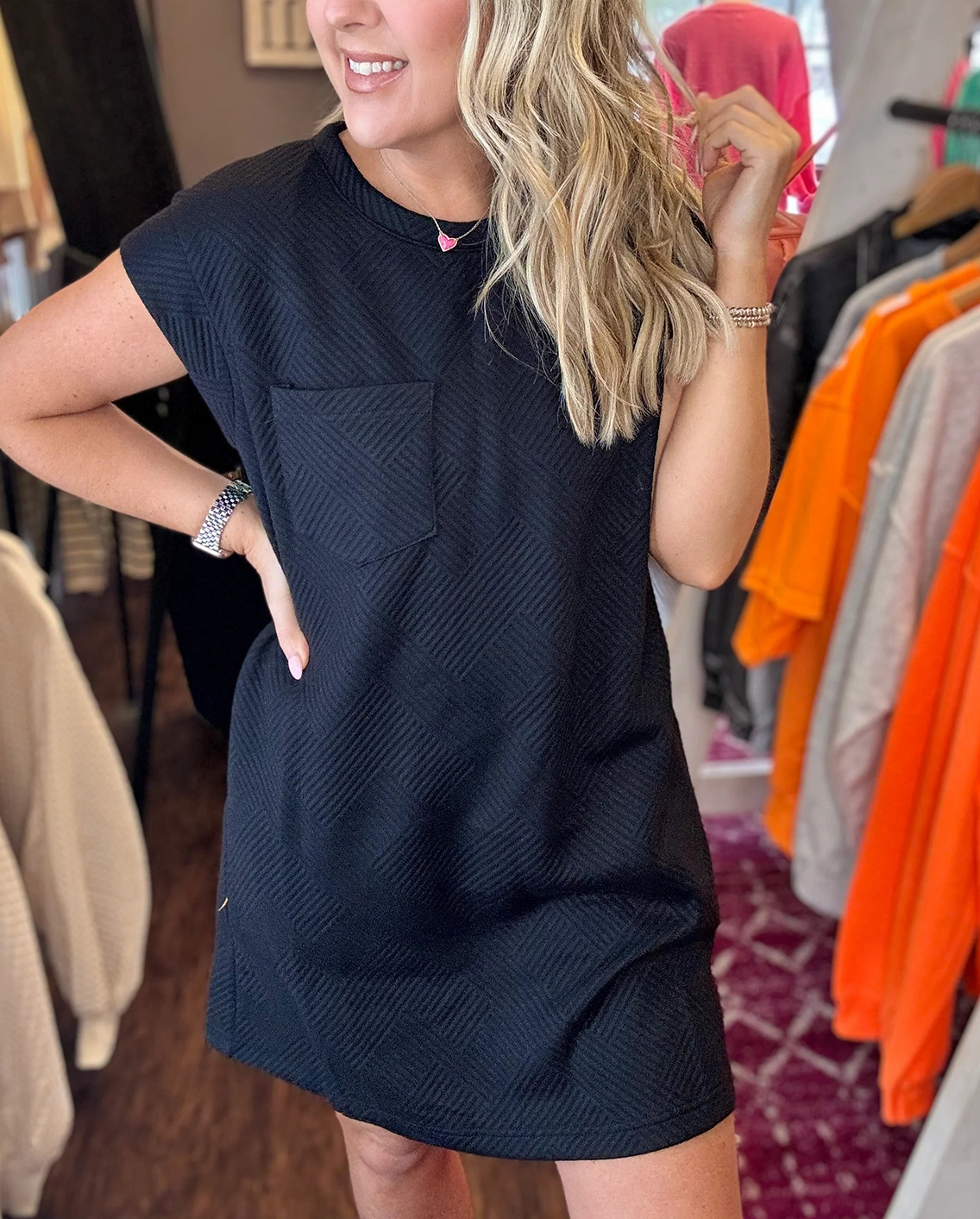 Women's Solid Textured Dress(Buy 2 Free Shipping)