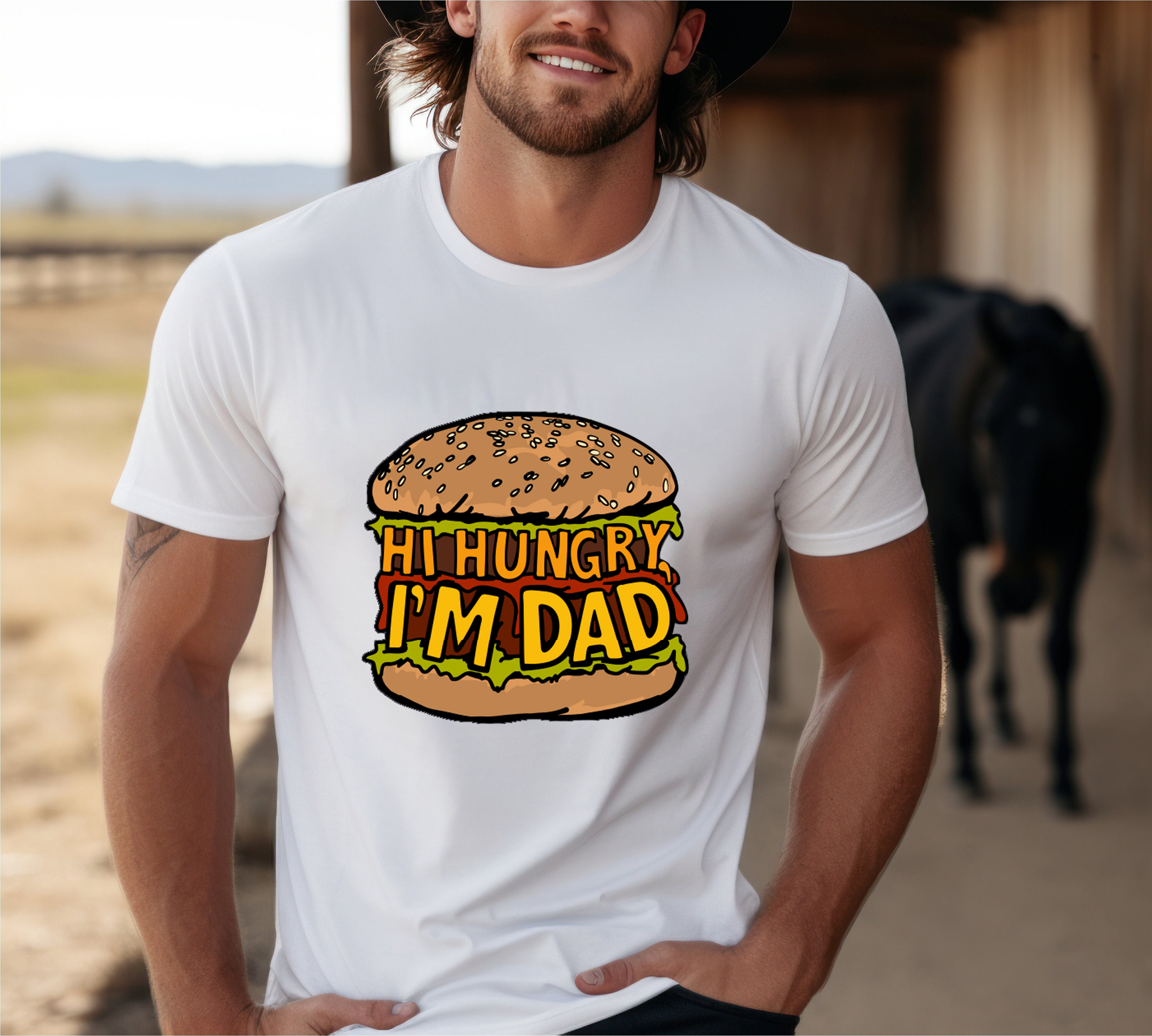 HI HUNGRY, I'M DAD 🍔 - MEN'S T SHIRT(BUY 3 FREE SHIPPING)