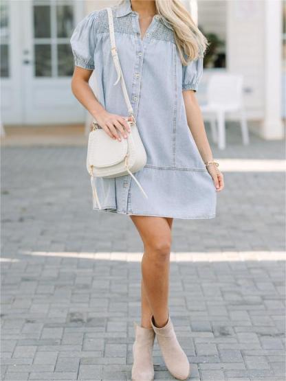 Denim Babydoll Dress