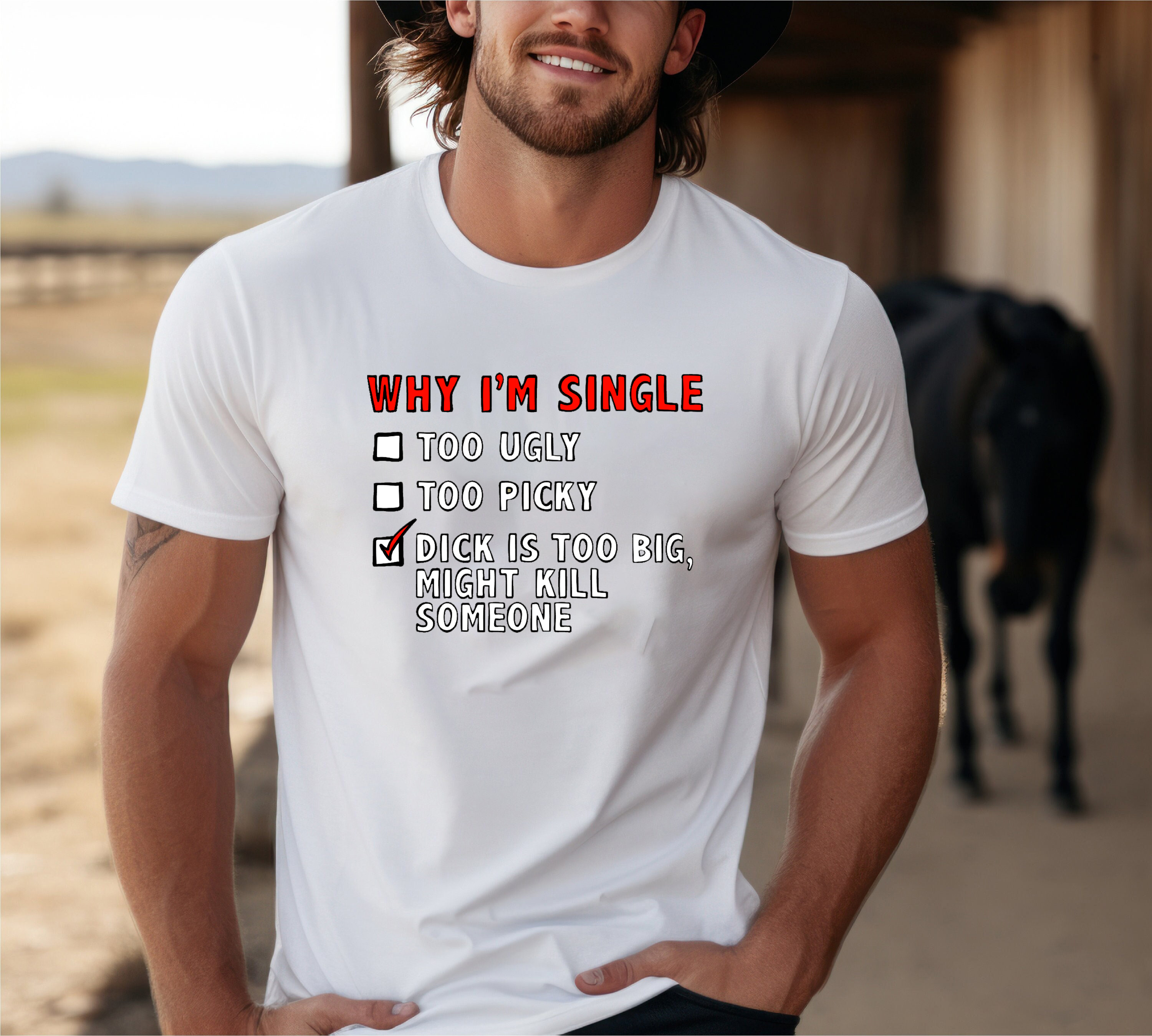 WHY I’M SINGLE 🍆☠️ - MEN'S T SHIRT(BUY 3 FREE SHIPPING)