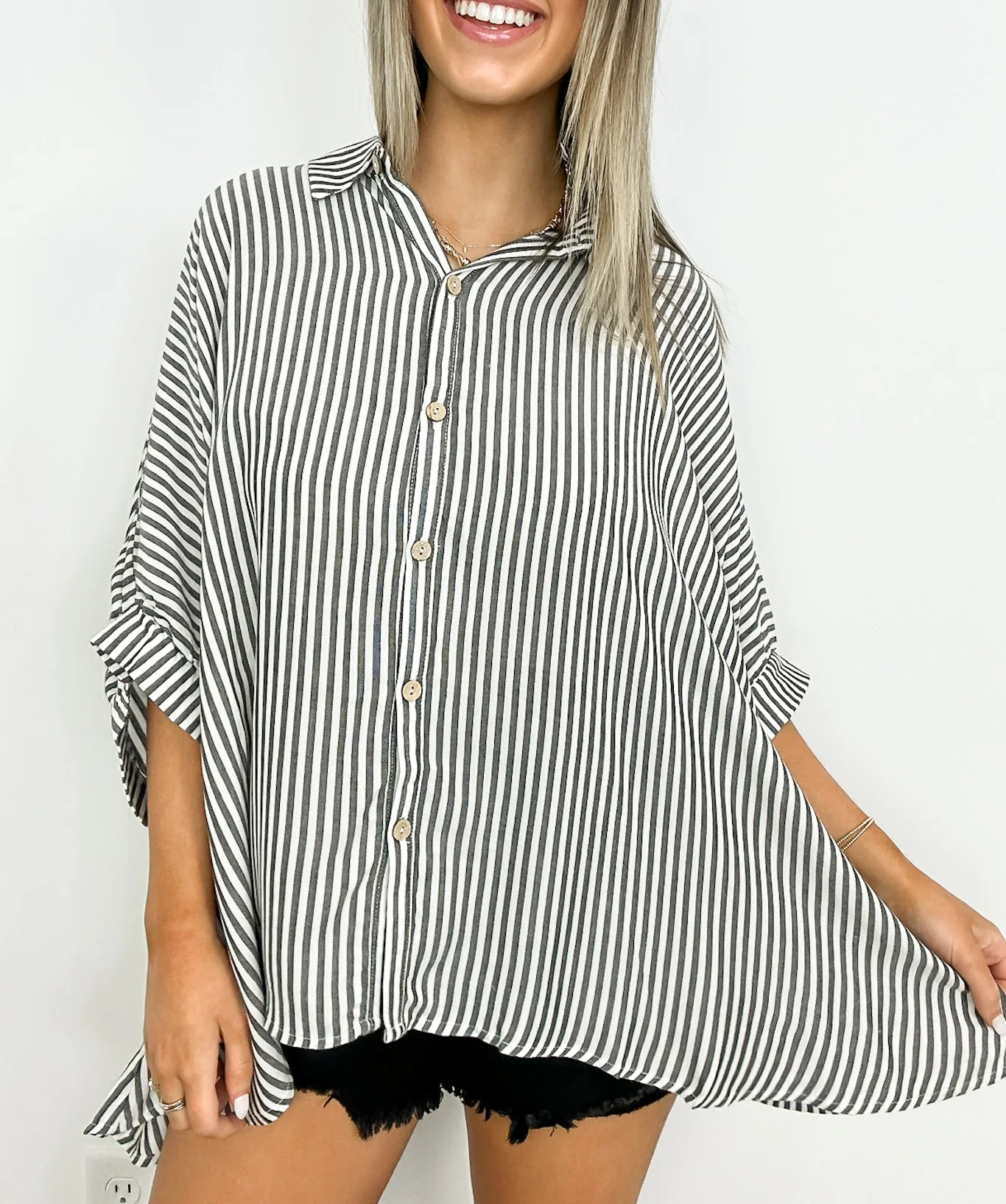 Women's Striped Buttoned Casual Top（Buy 2 Free Shipping）