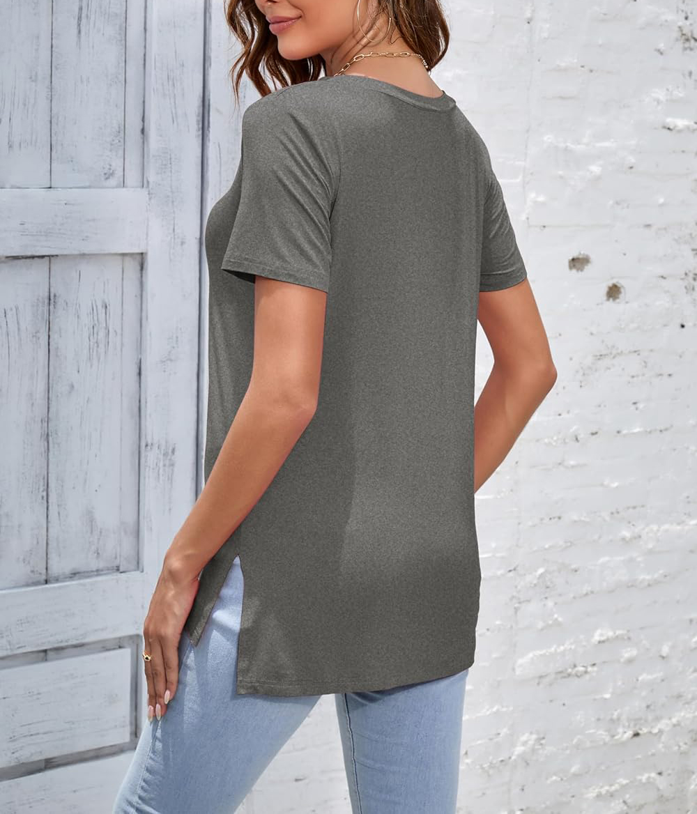 Summer Women's Casual Side Slit T-Shirt（Buy 3 Free Shipping）