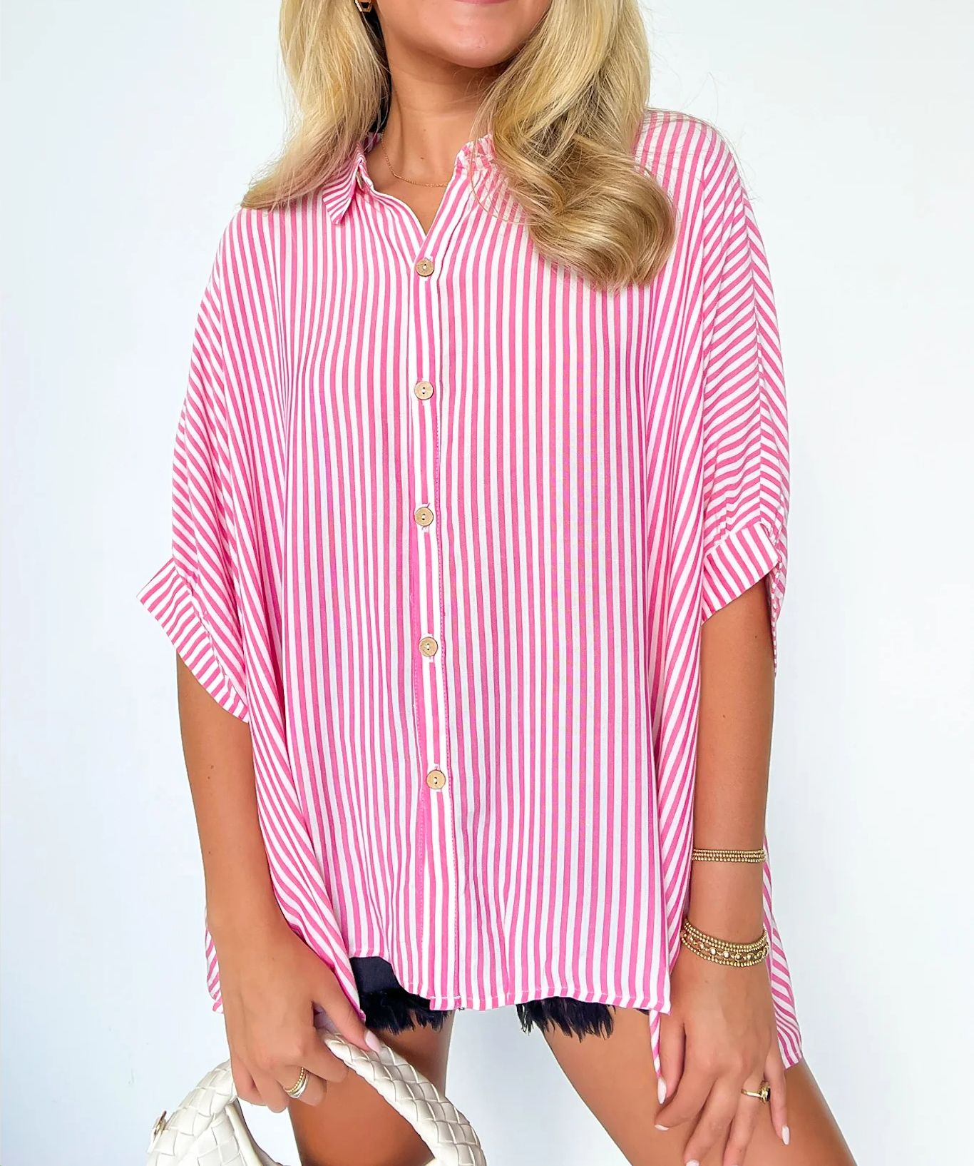 Women's Striped Buttoned Casual Top（Buy 2 Free Shipping）