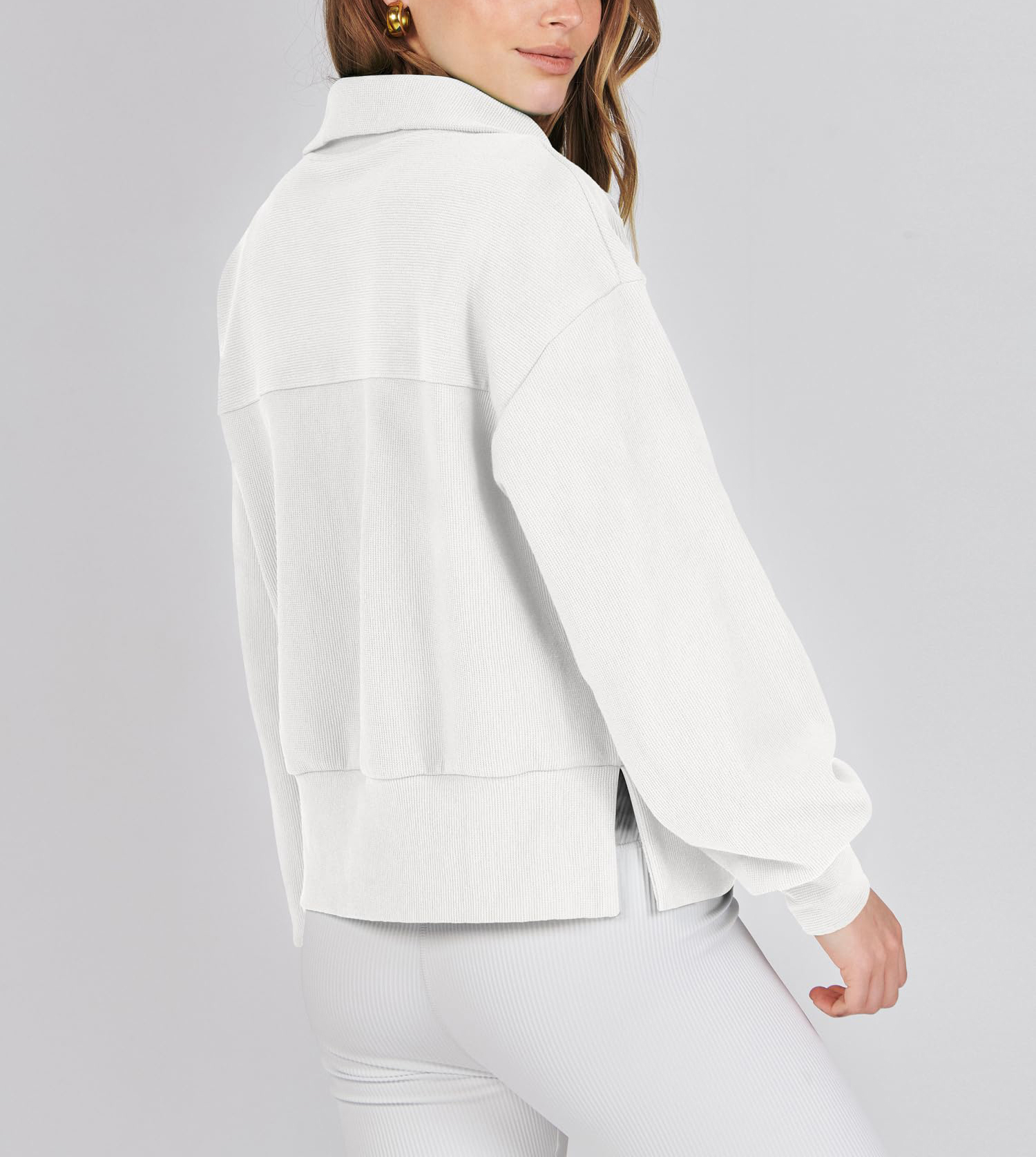 Women's Half Zip Cropped Sweatshirt(Buy 2 Free Shipping)