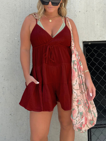 Women's V-neck Suspender Jumpsuit(Buy 2 Free Shipping)