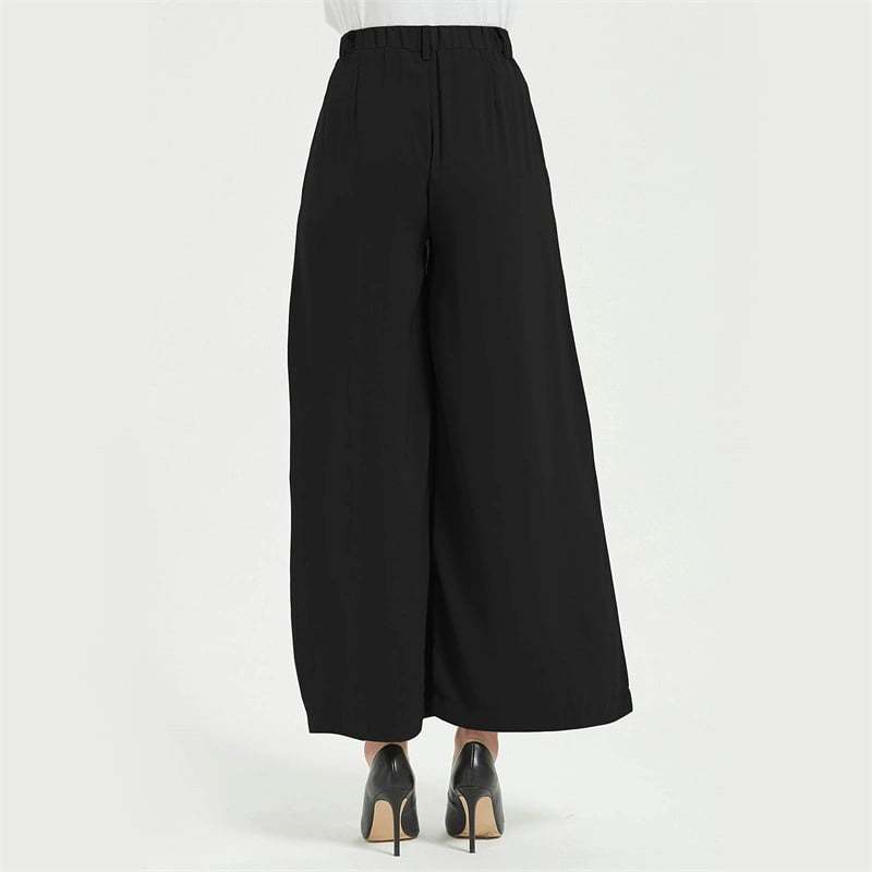 Women Wide Leg High Waist Pants-Pink Laura