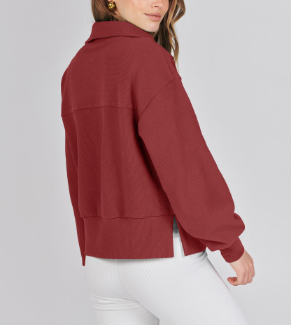 Women's Half Zip Cropped Sweatshirt(Buy 2 Free Shipping)