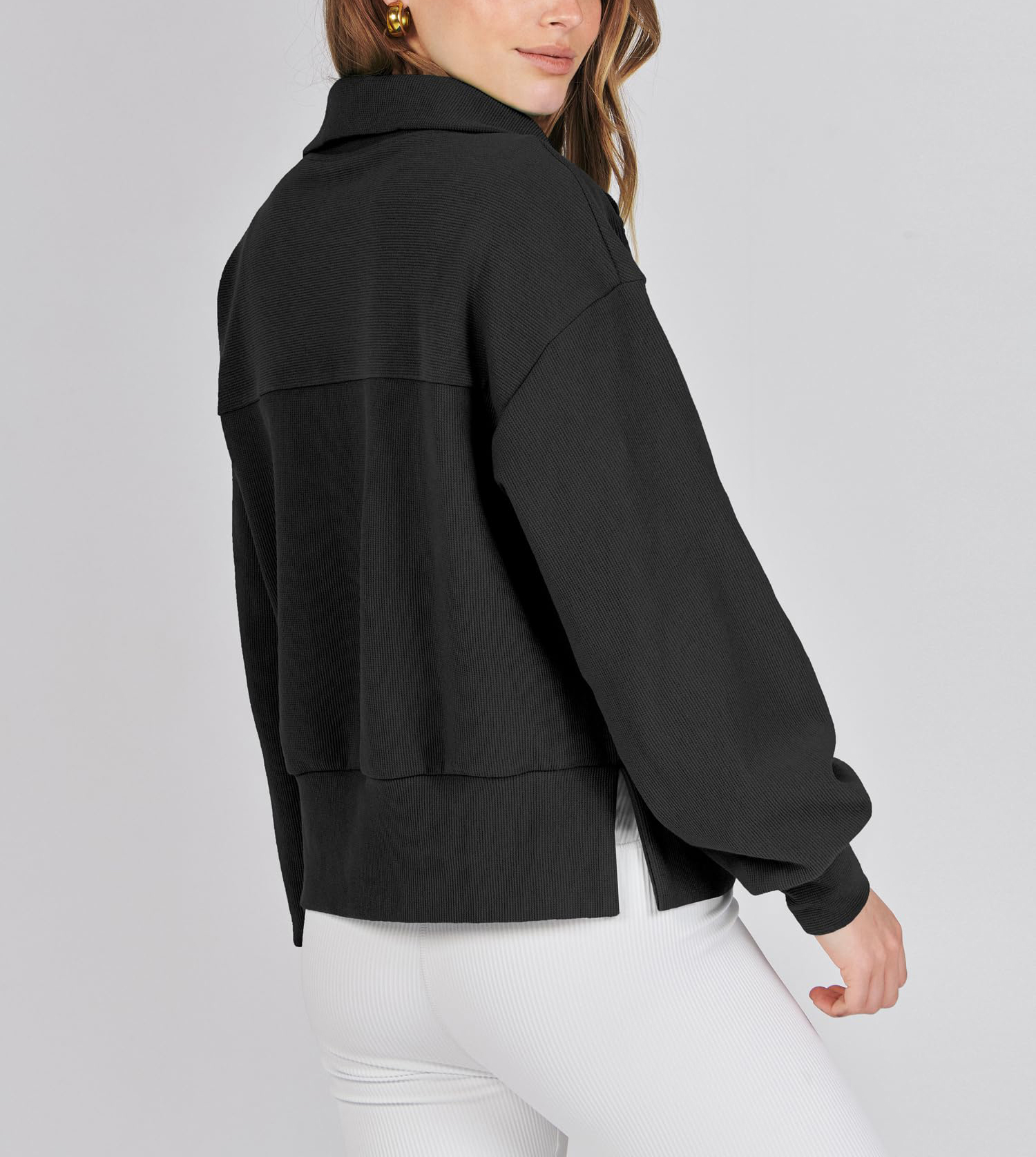Women's Half Zip Cropped Sweatshirt(Buy 2 Free Shipping)