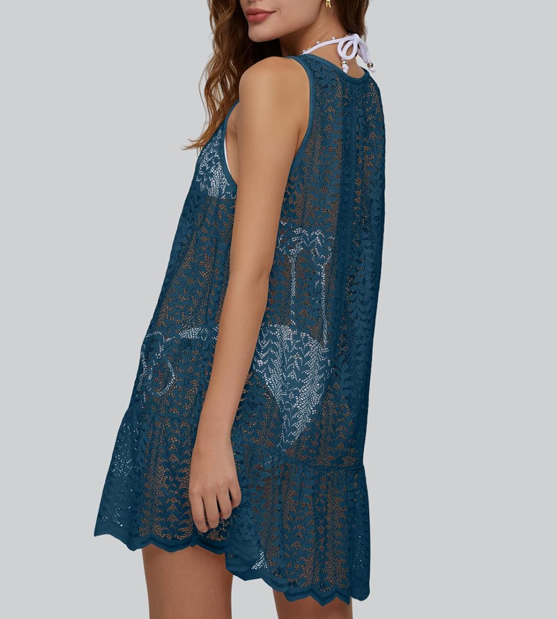 Women's Crochet Cutout V-Neck Swimsuit Cover-Up(Buy 2 Free Shipping)