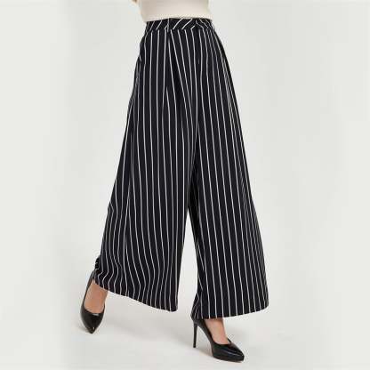 Women Wide Leg High Waist Pants-Pink Laura