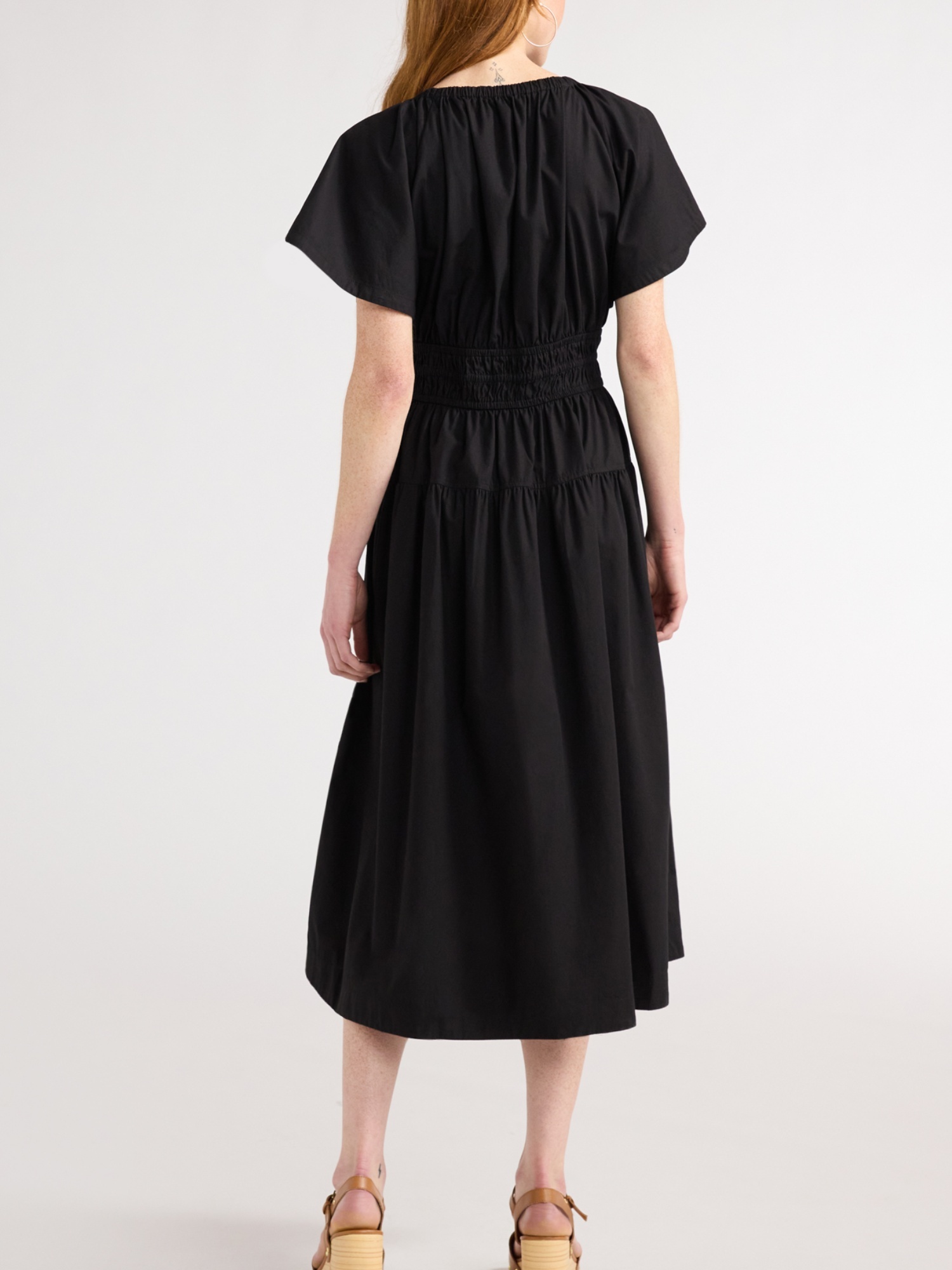 Women's Lightweight Denim Tiered Midi Dress (Buy 2 Free Shipping)