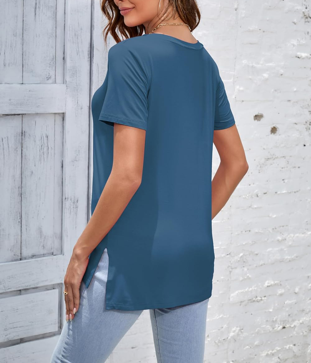 Summer Women's Casual Side Slit T-Shirt（Buy 3 Free Shipping）