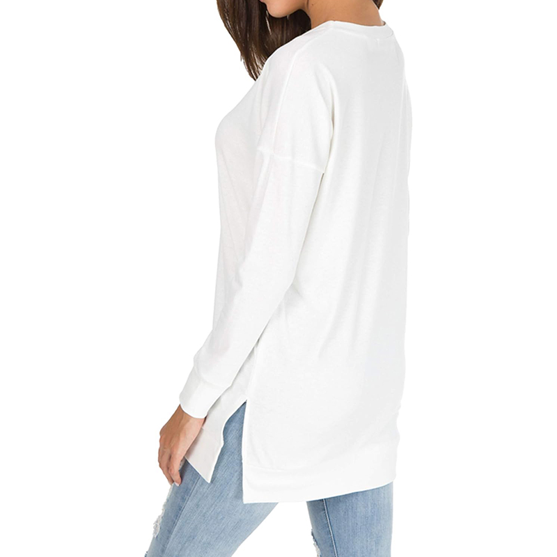 Women's long sleeve side slit loose top(Buy 3 Free Shipping)